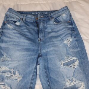 American Eagle Outfitters Blue Boyfriend Jeans Distressed
